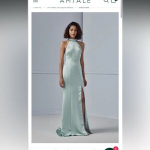 Amsale Jacinda dress in jade